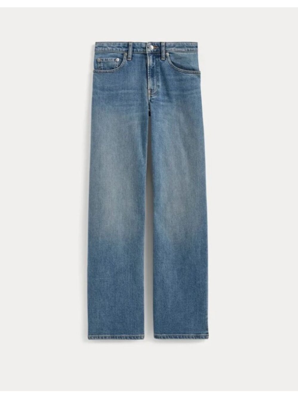Everlane Mid Way Jean Women's Size 32R in Vintage Blue 100% Organic Cotton NWT!